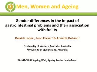 Men, Women and Ageing