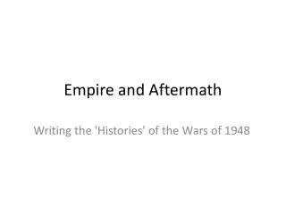 Empire and Aftermath