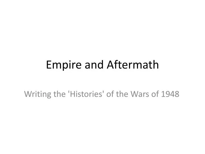 empire and aftermath