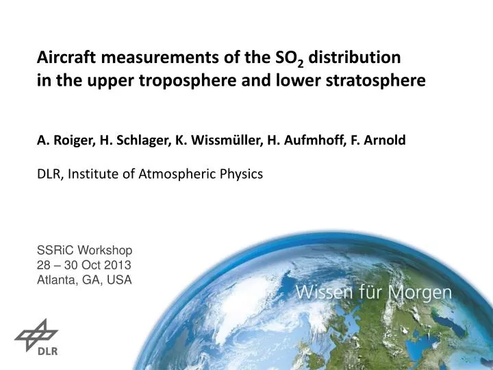 aircraft measurements of the so 2 distribution in the upper troposphere and lower stratosphere