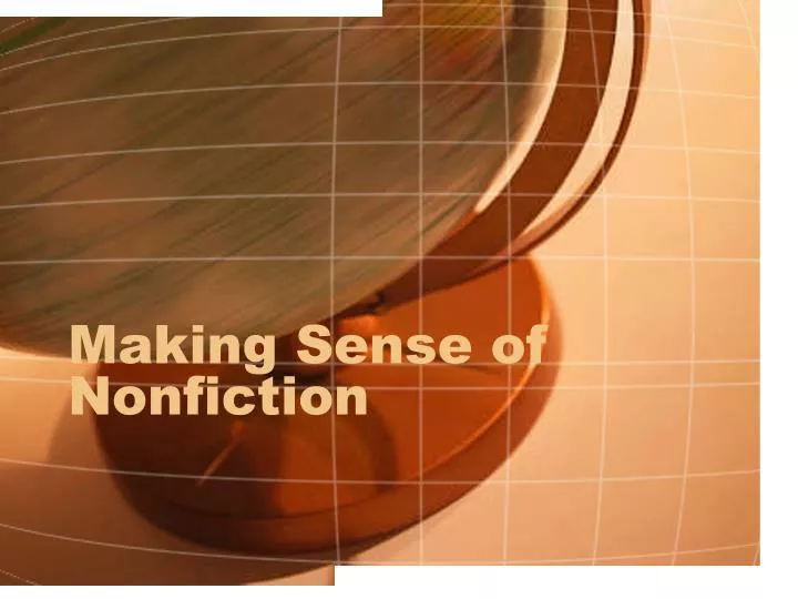 making sense of nonfiction