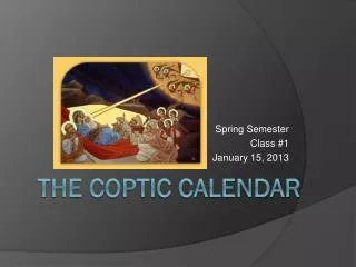 The Coptic Calendar