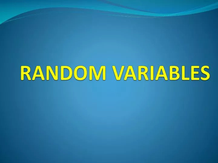 random variables