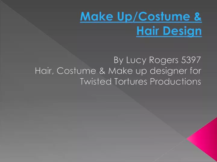 make up costume hair design