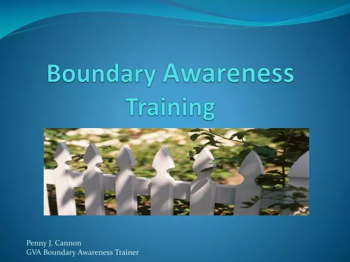 boundary awareness training