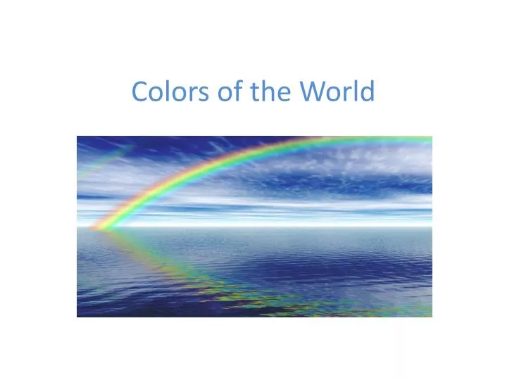colors of the world