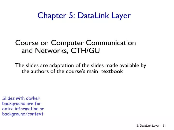 chapter 5 datalink layer