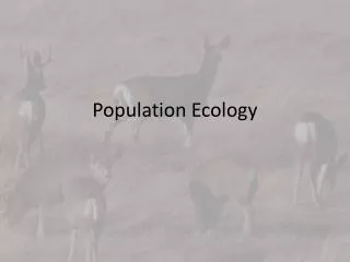 population ecology