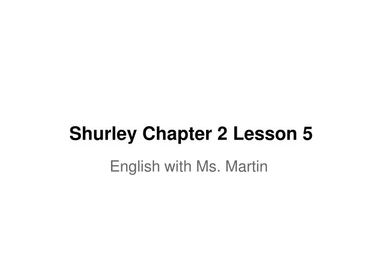shurley chapter 2 lesson 5