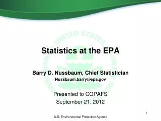 Statistics at the EPA