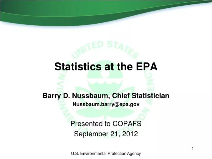 statistics at the epa