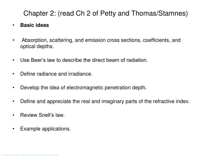 chapter 2 read ch 2 of petty and thomas stamnes
