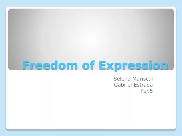 freedom of expression