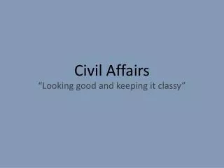 Civil Affairs