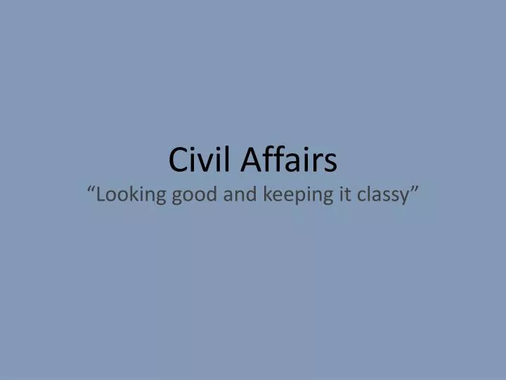 civil affairs