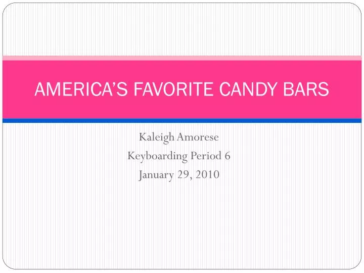 america s favorite candy bars