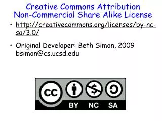 Creative Commons Attribution Non-Commercial Share Alike License