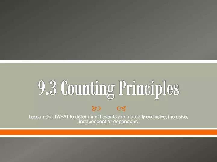 9 3 counting principles