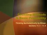 Counting Methods &amp; Basic Probability - slide 1