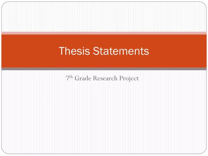 thesis statements