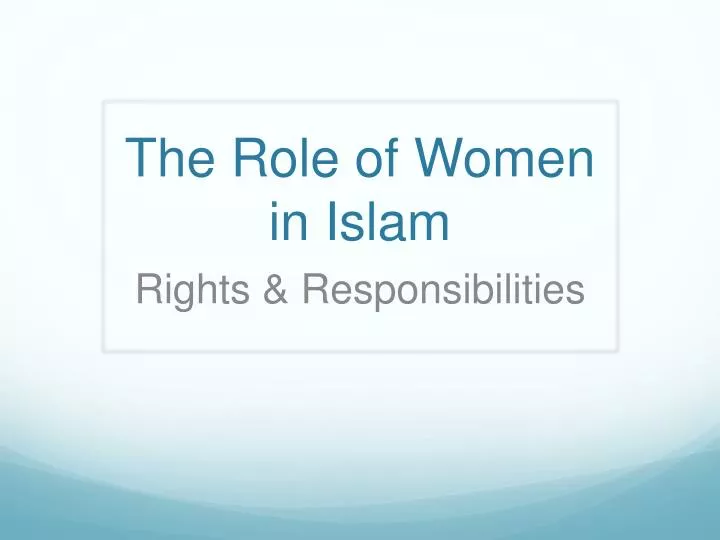 the role of women in islam