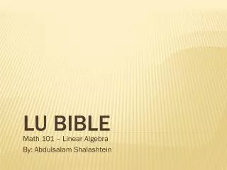math 101 linear algebra by abdulsalam shalashtein