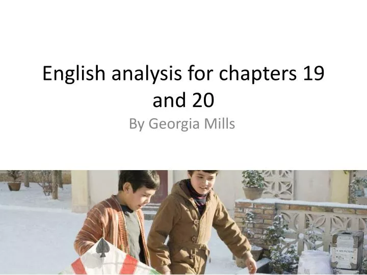 english analysis for chapters 19 and 20