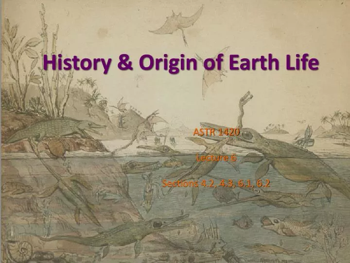 history origin of earth life