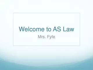Welcome to AS Law