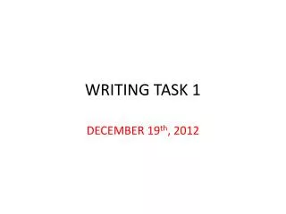 WRITING TASK 1