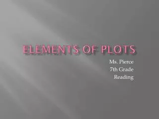 Elements of Plots