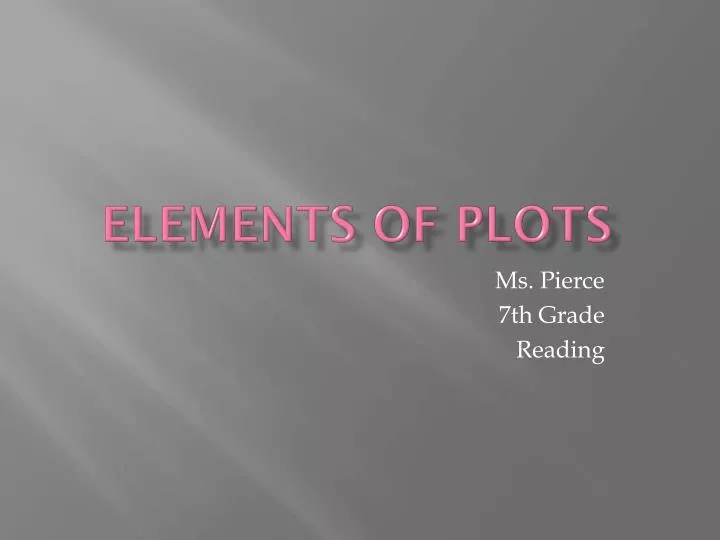 elements of plots