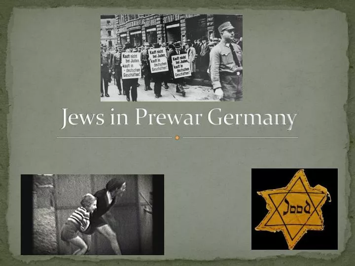 jews in prewar g ermany