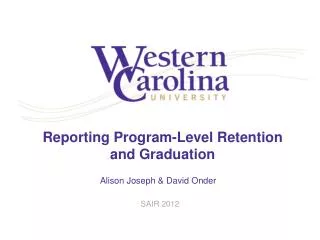 Reporting Program-Level Retention and Graduation