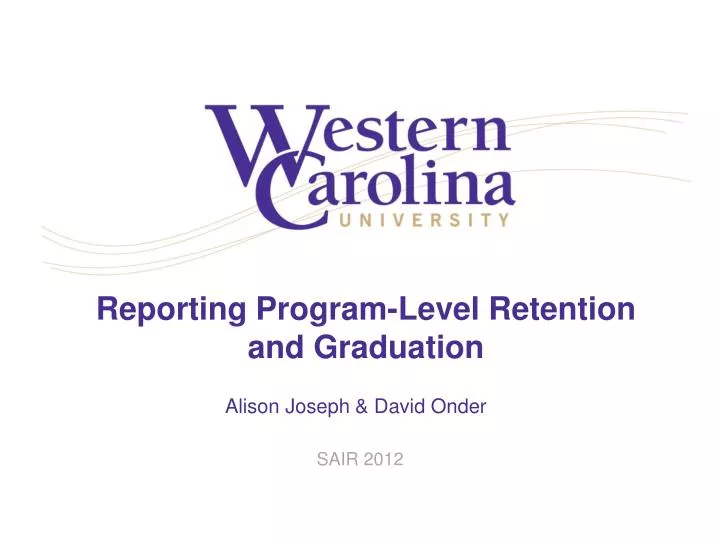 reporting program level retention and graduation