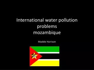 International water pollution problems mozambique