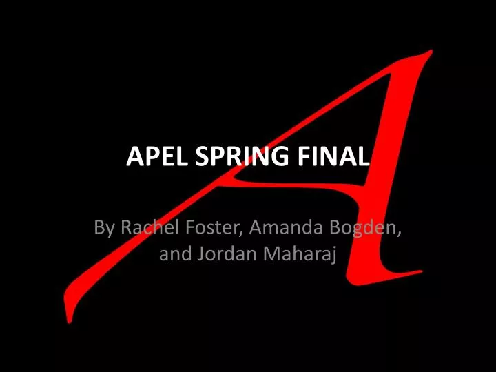 apel spring final