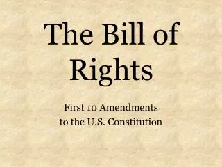 the bill of rights