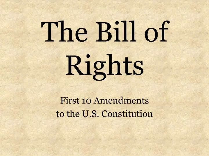 the bill of rights