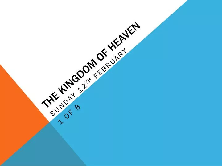 the kingdom of heaven