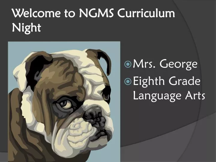 welcome to ngms curriculum night