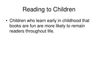 Reading to Children