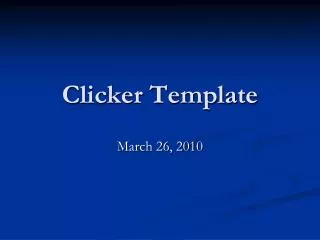 Clicker Template