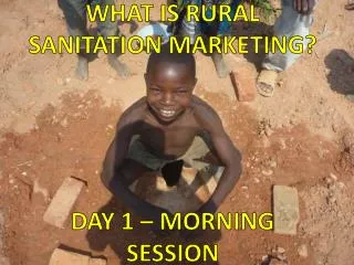 What is rural sanitation marketing?