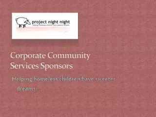 Corporate Community Services Sponsors
