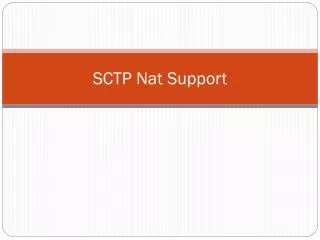 SCTP Nat Support