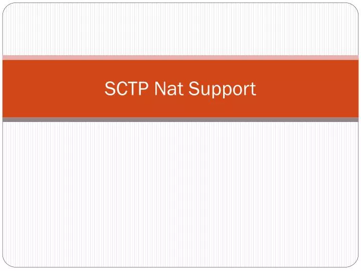 sctp nat support