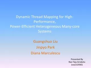 Dynamic Thread Mapping for High-Performance, Power-Efficient Heterogeneous Many-core Systems
