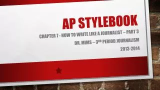 ap stylebook