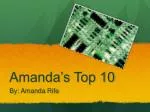 Amanda’s Top 10 - slide 1
